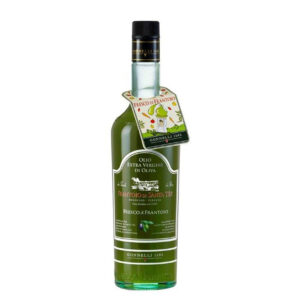 GON121101 Flasche Gonnelli 1585 Olio Extra Vergine di Oliva Fresco di Frantoio mit Etikett und Halsschild.